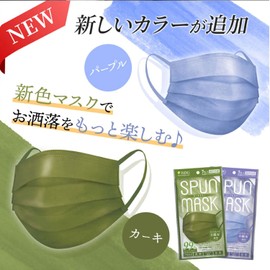 iSDG Medical Food Dotcom Spunlace Non-Woven Color Mask SPUN MASK Individual Packaging Purple 7 Pieces