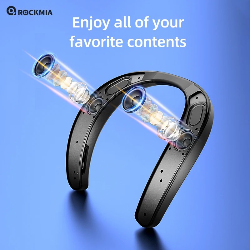 Rockmia EBS-905 Wearable Neckband Speaker Bluetooth 5.4 Portable Wireless Audio