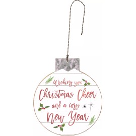 Primitives By Kathy PBK Christmas Decor - Cheer and Cozy New Year Ornament