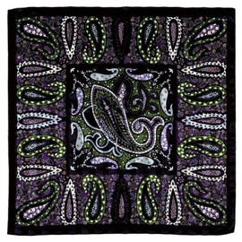 Hitoto Yamamoto Shoten Silk Road Chinta Scarf Paisley Black [1833-C] Made in Japan Japanese Pattern Inbound Souvenir