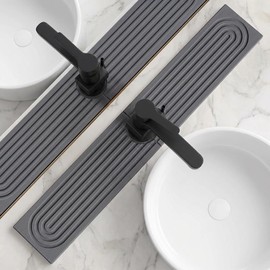Faucet Mat for Kitchen Sink, Natural Diatomite Stone (23.6" x 3.9")