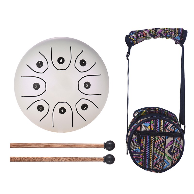 5.5 Inch Mini 8-Tone Steel Tongue Drum C Key Percussion