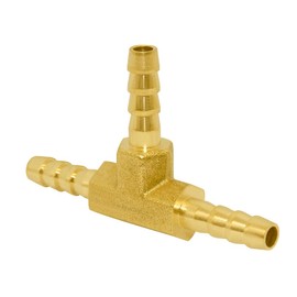 Joywayus Brass 1/8" Hose Barb, Tee 3 Way Union Pipe Fitting for Water/Fuel/Air