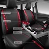 CAR PASS Rhinestone Red Bling Diamond Car Seat Covers Leather