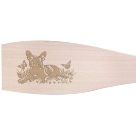 Large 'French Bulldog with Butterflies' Wooden Cooking Spatula (SA00024965)