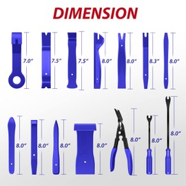 Nilight Trim Removal Tool 102 Pcs, Auto Push Pin Bumper Retainer Clip Set Fastener Terminal Remover Tool Round Handle Crowbar Kit Car Panel Radio Removal Auto Clip Pliers, 2 Years Warranty