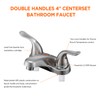 KPWATER Bathroom Sink Faucet Dual Handles 4" Centerset Bathroom Faucet