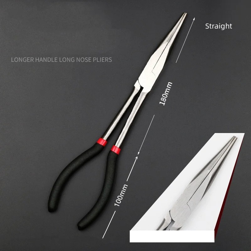 11-Inch Long Nose Pliers – Bent Handle Tool with 5