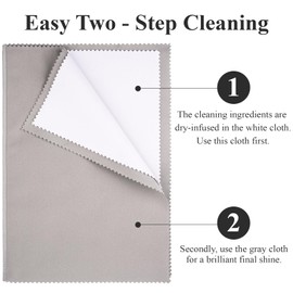 4pcs Jewelry Cleaning Cloth – Extra Large Silver Polishing Cloth 10x12 Inch, Tarnish Remover Fabric For Sterling Silver, Gold & Platinum – Safe For Diamonds, Gemstones,Watches, Coins, Silverware