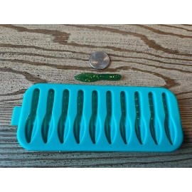 BRX Soft Plastic Bait Mold, 2 Inch Reaper Leech, panfish, crappie, Plastisol