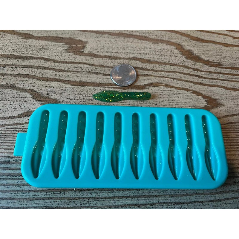 BRX Soft Plastic Bait Mold, 2 Inch Reaper Leech, panfish,