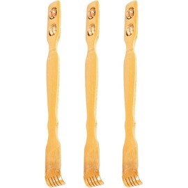 3 Piezas Rascador de Espalda Curvo Mango Largo y Rodillos