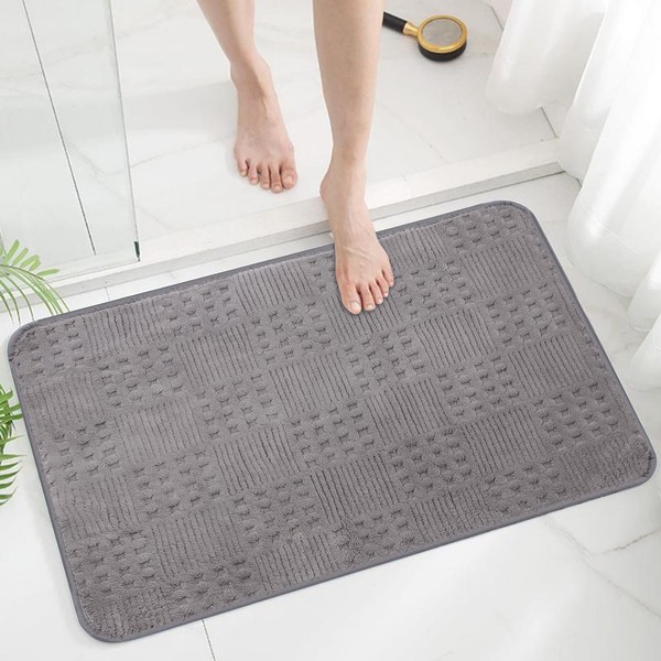 Inlume Bath Mats 24x17 Non-Slip Absorbent Bathroom Rug, Quick Dry