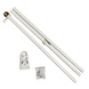6ft Steel White Pole – Ball
