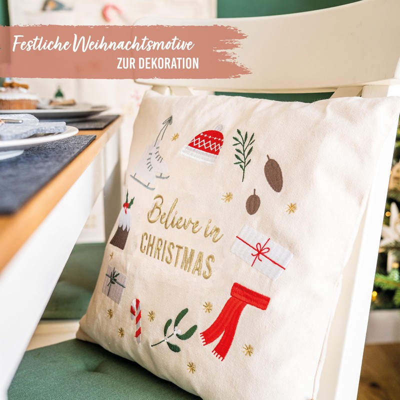 Papierdrachen Christmas Cushion Covers with the Saying Believe in Christmas