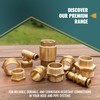 Poppstar Brass Double Nipple 3/4 Inch with Hexagon, 2 Pieces