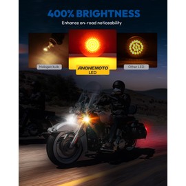 ANONEMOTO Brightness 1157 1156 LED Turn Signals 3 1/4 Inch Compatible for Harley Electra Glide Road King Softail Tour Glide Ultra Limited Turn Signal Led Lights Brake Lights 1986-2024