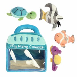 Aurora® Engaging Baby Talk™ My Fishy Friends™ Baby Playset - A Fun Playset for Sensory Engagement and Play - for Babies and New Parents - Blue 6.5 Inches
