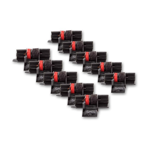 vhbw 10x Ink Roller Compatible with Casio HR 120T, 170L,