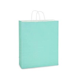Unbranded Aqua Gift Bags Queen Size 16 X 6 X 19  Made  100 %  Recycle Paper  16 Total Bags