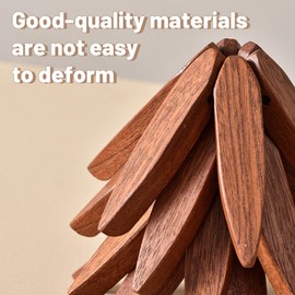 AstraGlam Tree Coaster Set - Heat Resistant Wooden Pot Coasters, Creative Tree Shape Coasters for Kitchen, Table Decoration and Protection of Surfaces