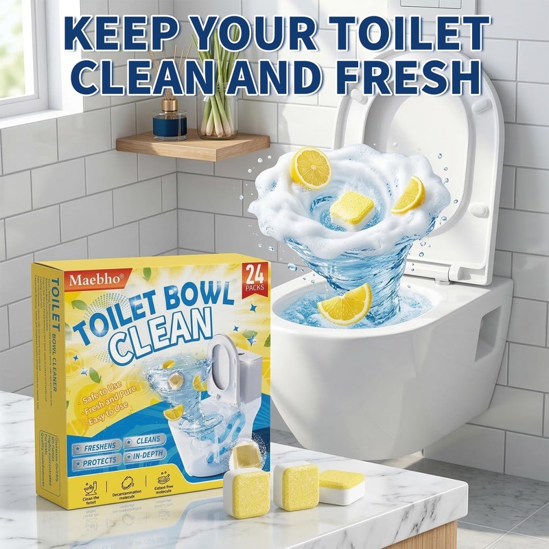 Maebho Toilet Bowl Cleaner Tablets – Deodorizer & Septic Safe,