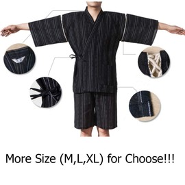 Fancy Pumpkin Men's Japanese Style Dress Kimono Pyjamas Suit Size XL-A008, Colour 08