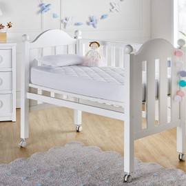 Pikolin Home – Cushioned Mattress Protector, Waterproof and Breathable, white, Lit bébé - 60 x 120 cm