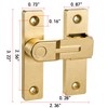 INIRET 180 Degree Flip Barn Door Lock, Gold Heavy Duty