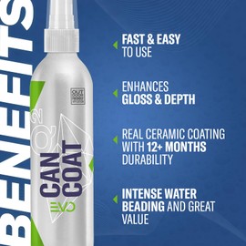 GYEON CANCOAT EVO 200ml – Spray Ceramic Coating for Cars | Can be Used to Ceramic Coat Paint, Wheels, and Exterior Plastic Trim | High Gloss Car Ceramic Coating