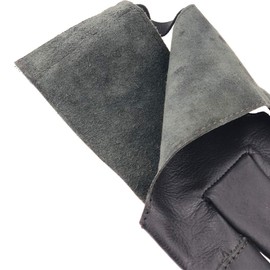 longbowmaker Archery Glove Dark Brown Leather 3 Finger Recurve Bow Archery Shooting Gloves for Left and Right Hand AG300M