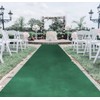 QueenDream Aisle Runner for Wedding Ceremony Green Velvet Runner 4.5ft