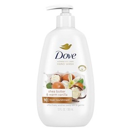 Dove Advanced Care Shea Butter & Warm Vanilla Hand Wash for Soft, Smooth Skin, More Moisturizers Than The Leading Ordinary Hand Soap 12 oz