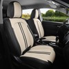 FREESOO Front Seats 2PCS Leather Car Seat Covers, Ultra Breathable