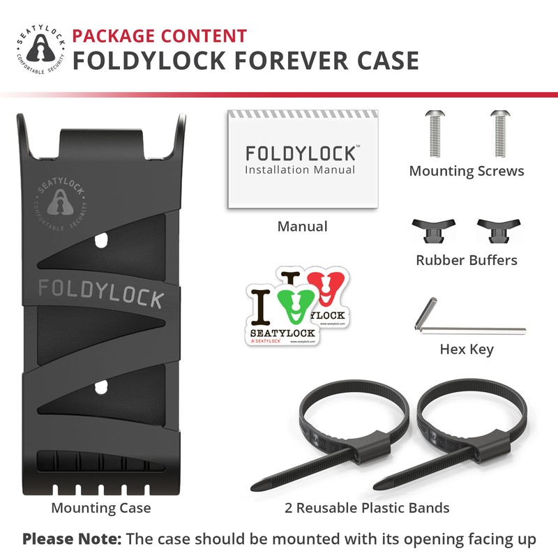 Seatylock FoldyLock Forever Bike Lock Mount Carrying Case - Ultra