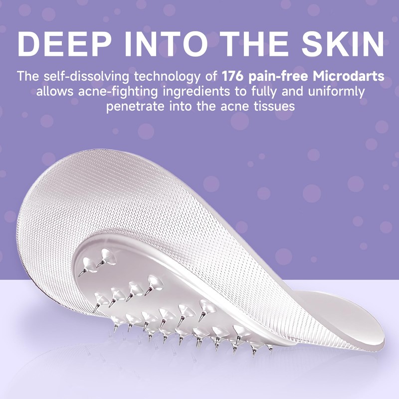 36-Count Microdart Acne Patches, Cute Round-shaped microdart pimple patch