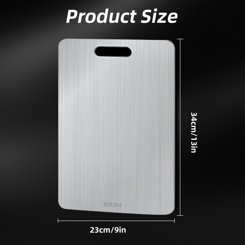 Gyugmhao Titanium Cutting Board,Stainless Steel Cutting Boards for Kitchen,Double-Sided Food