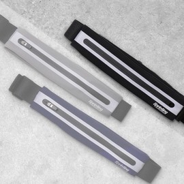 Slim Sprinting Running Belt Black Multi-Pocket Water-Resistant Running Waist Sling Bag Single Item