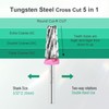 Cnynail 5 in 1 Cross Cut Nail Drill Bit, Tungsten