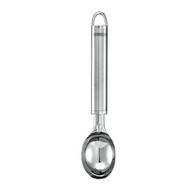 Leifheit Sterling Ice Cream Scoop and Cookie Scoop, Oval Handle to Allow the Ice cream Spoon to Sit Comfortably in Your Hand, With Practical Eyelet for Hanging