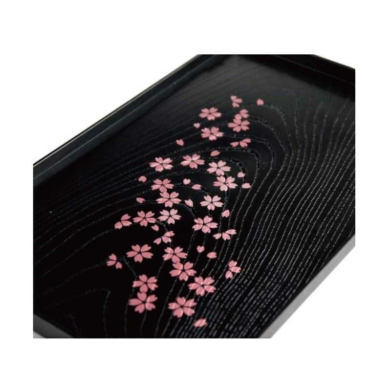 Cherry Blossom Pattern Tea Serving Tray, Japanese Style, 10 x