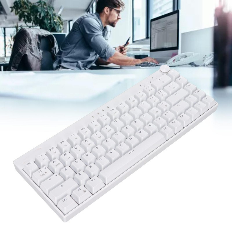 Mechanical Keyboard 68 Keys Three Modes RGB Backlight 1800mAh Battery