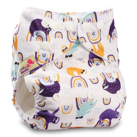 Littles & Bloomz, Reusable Pocket Cloth Nappy, Fastener: Popper, Set of 1, Pattern 67, Without Insert