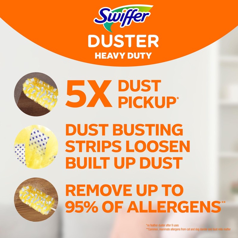 Swiffer Duster Kit with 3 ft Extendable Handle, Heavy Duty