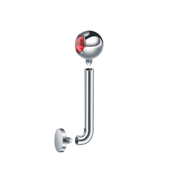 BLISI 14G Solid Titanium Christina Piercing Barbell VCH Ring Bar