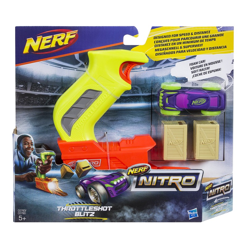 Nerf C0783 Nitro ThrottleShot Blitz Blaster Spielzeug, grün, M