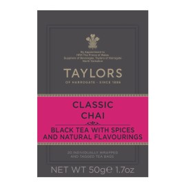 Taylors Chai Tea Bags 20 Count Rich Spices Black Tea Assam East Africa