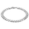 trendor Men's Bracelet Silver 925 Curb Width 7.8 mm Silver