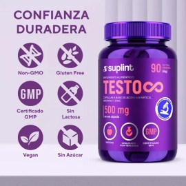 Suplemento Testosterona 500 Hombres Cápsulas