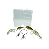 PetrisCatch Crankbait Wobbler Set of 4 + 4 Steel Leaders,